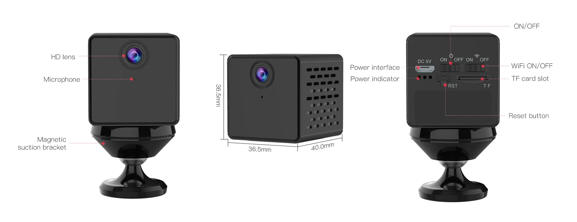 Цифровая мини камера 2 мп со встроенным аккумулятором и слотом SD Vstarcam C8873B - миниатюра 2