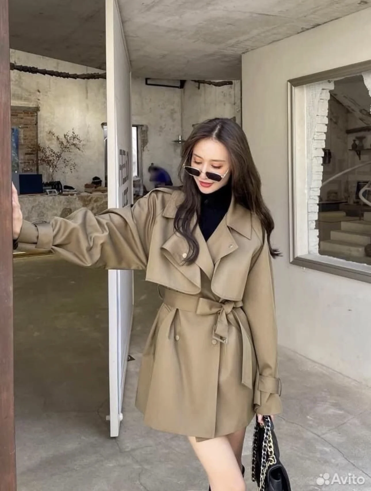 Укороченный тренч Zara style - миниатюра 2