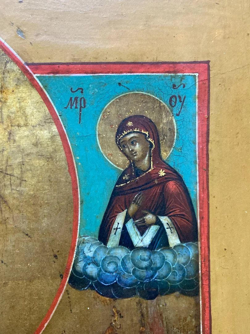 Икона / Николай Чудотворец / Палех / 19 век - миниатюра 5