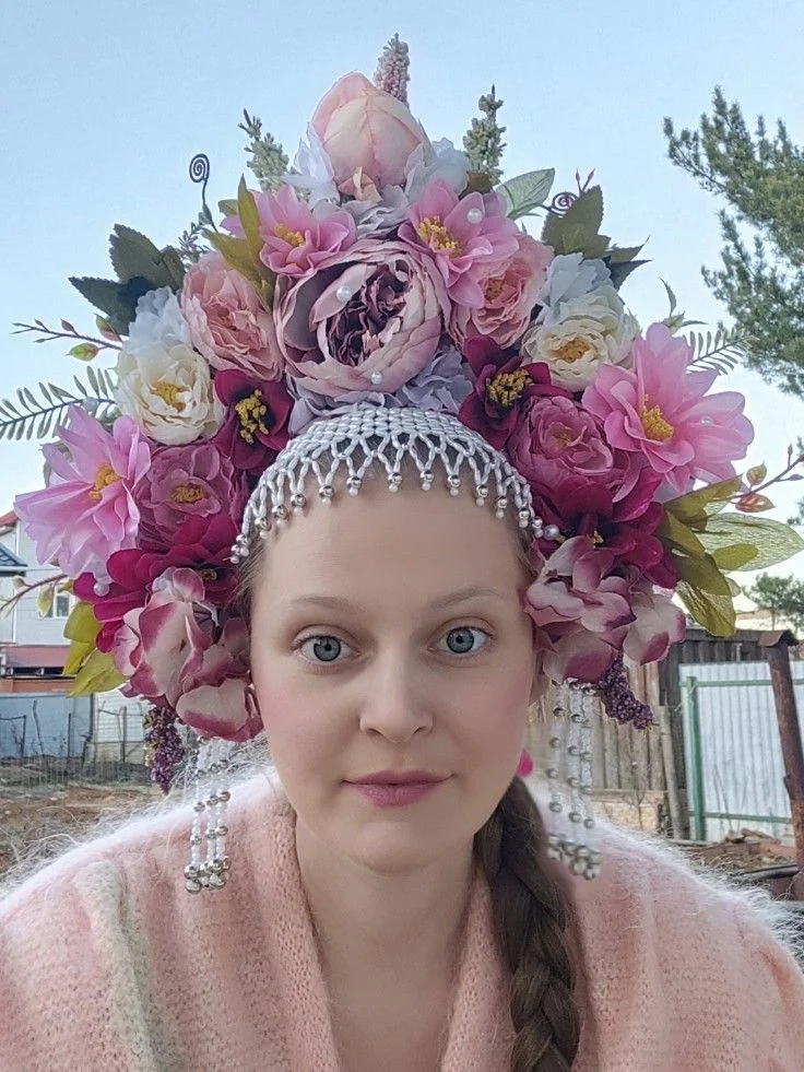 Кокошник цветочный - миниатюра 2