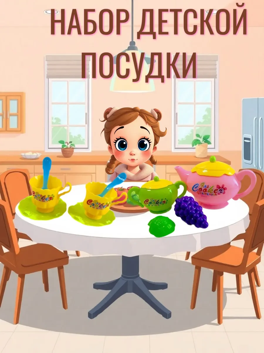 Набор игровой детской посудки - изображение 1