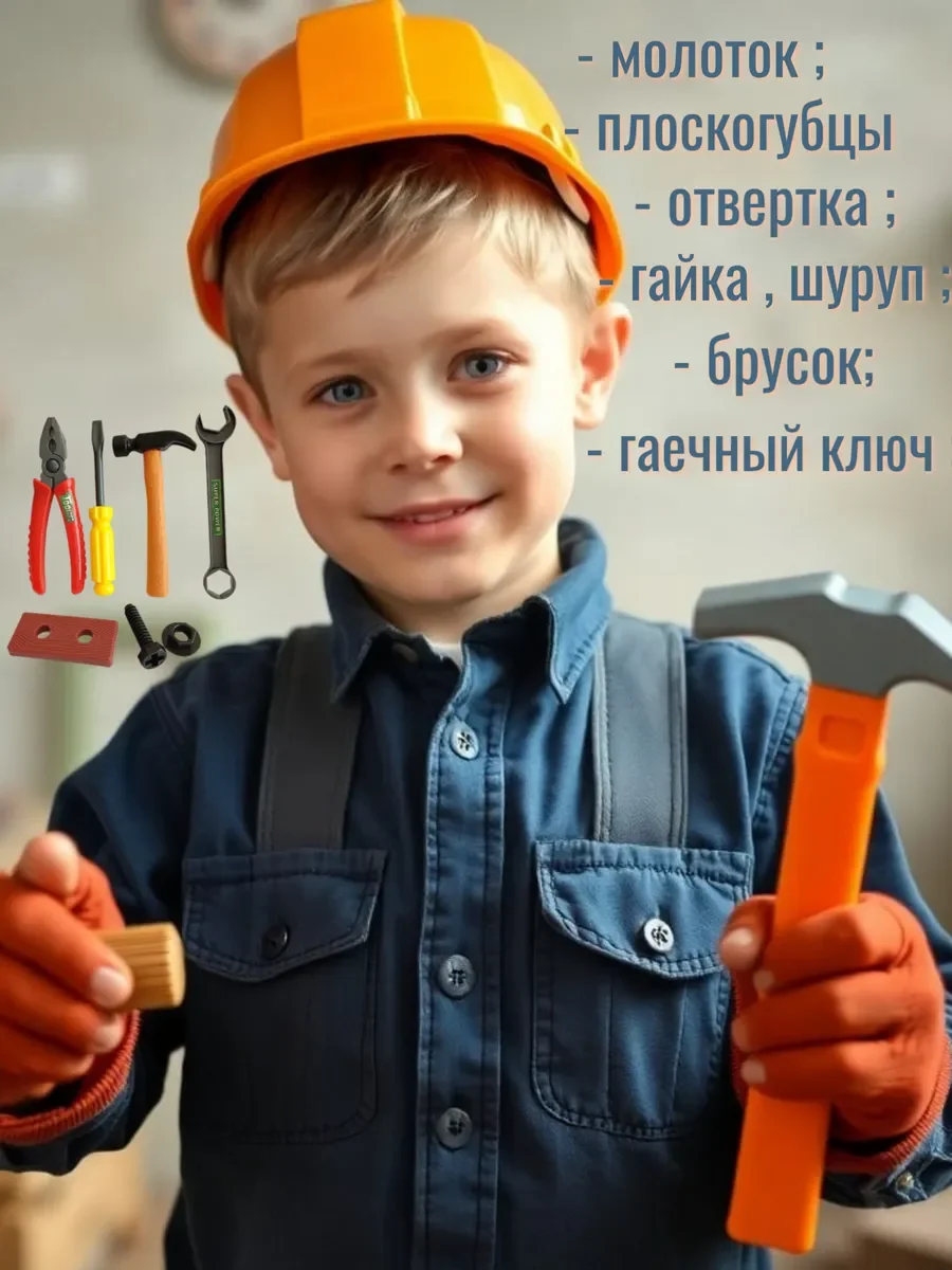 Набор инструментов детский ( 7 предметов ) - миниатюра 2