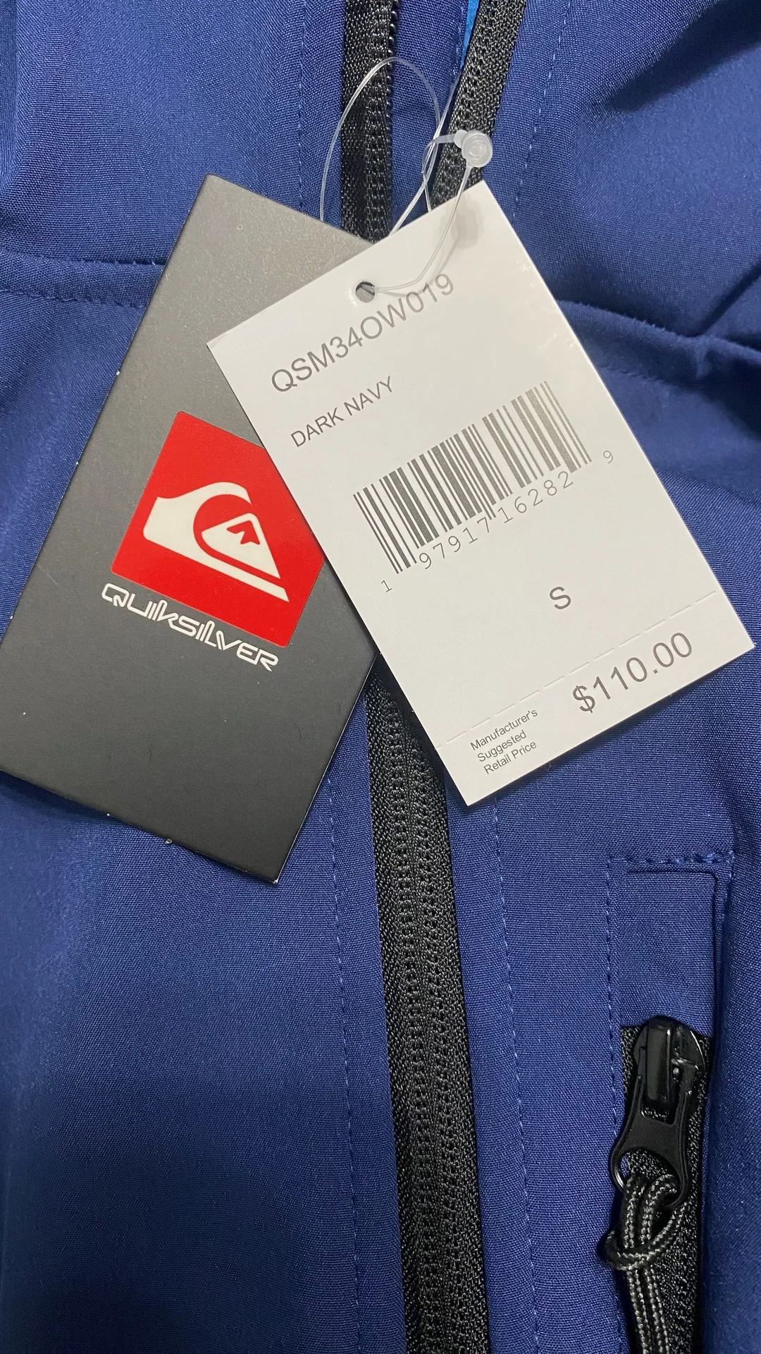 Куртка Quiksilver (новая) — Размер S, тёмно-синий - миниатюра 3