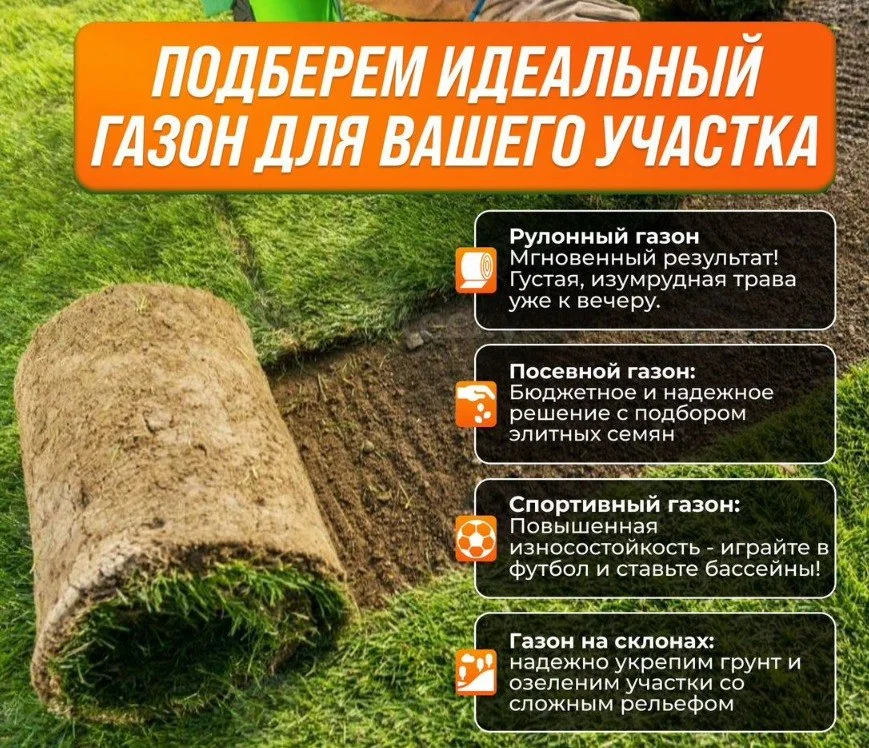 Укладка рулонного газона. Рулонный газон за 24ч - миниатюра 3