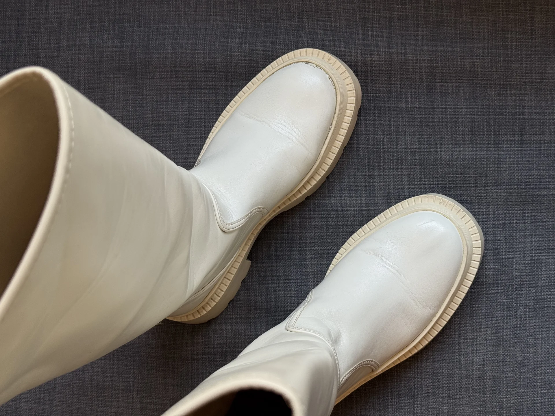 Белые сапоги весенние Zara 39 - изображение 1