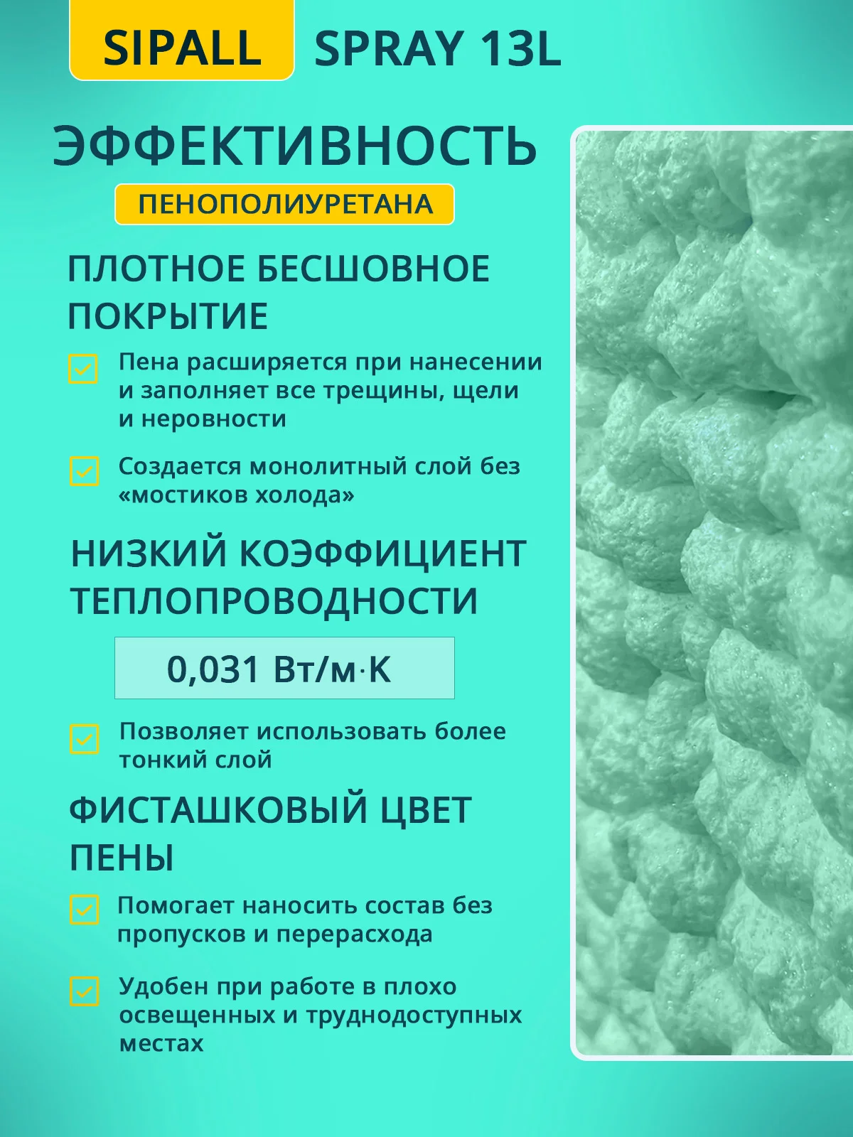 Напыляемый утеплитель SIPALL SPRAY Green 13л. (комплект) - миниатюра 4