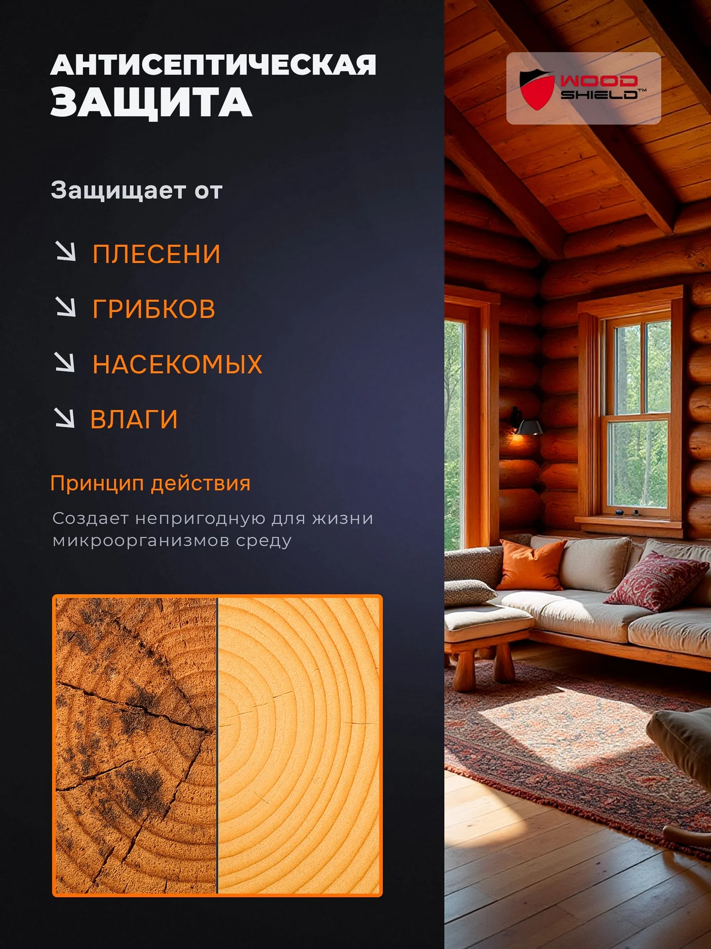 Строительный антисептик огнебиозащитный Woodshield (15 кг) - миниатюра 3