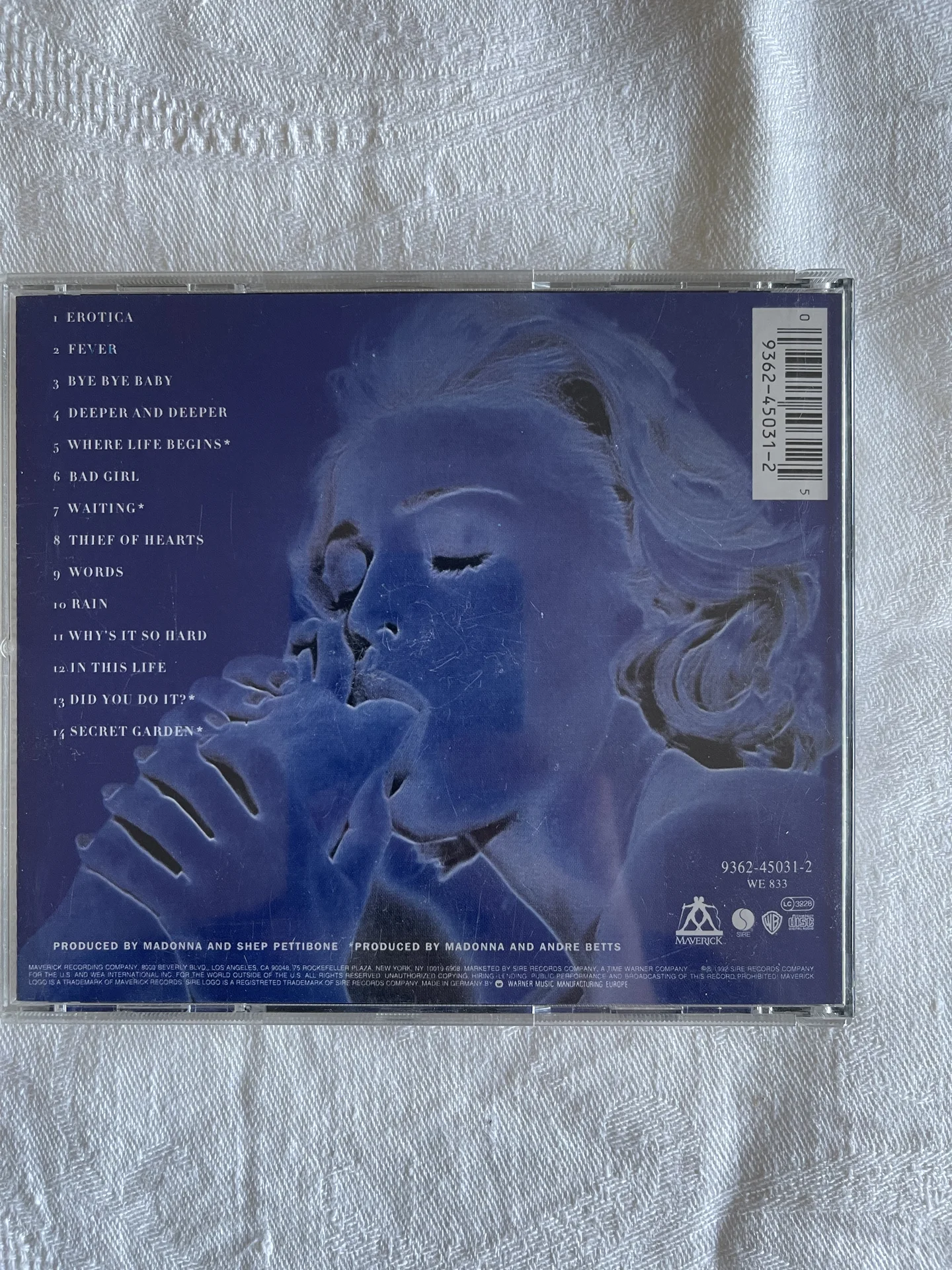 Madonna — Erotica (CD, 1992) оригинал, хорошее сос - миниатюра 3