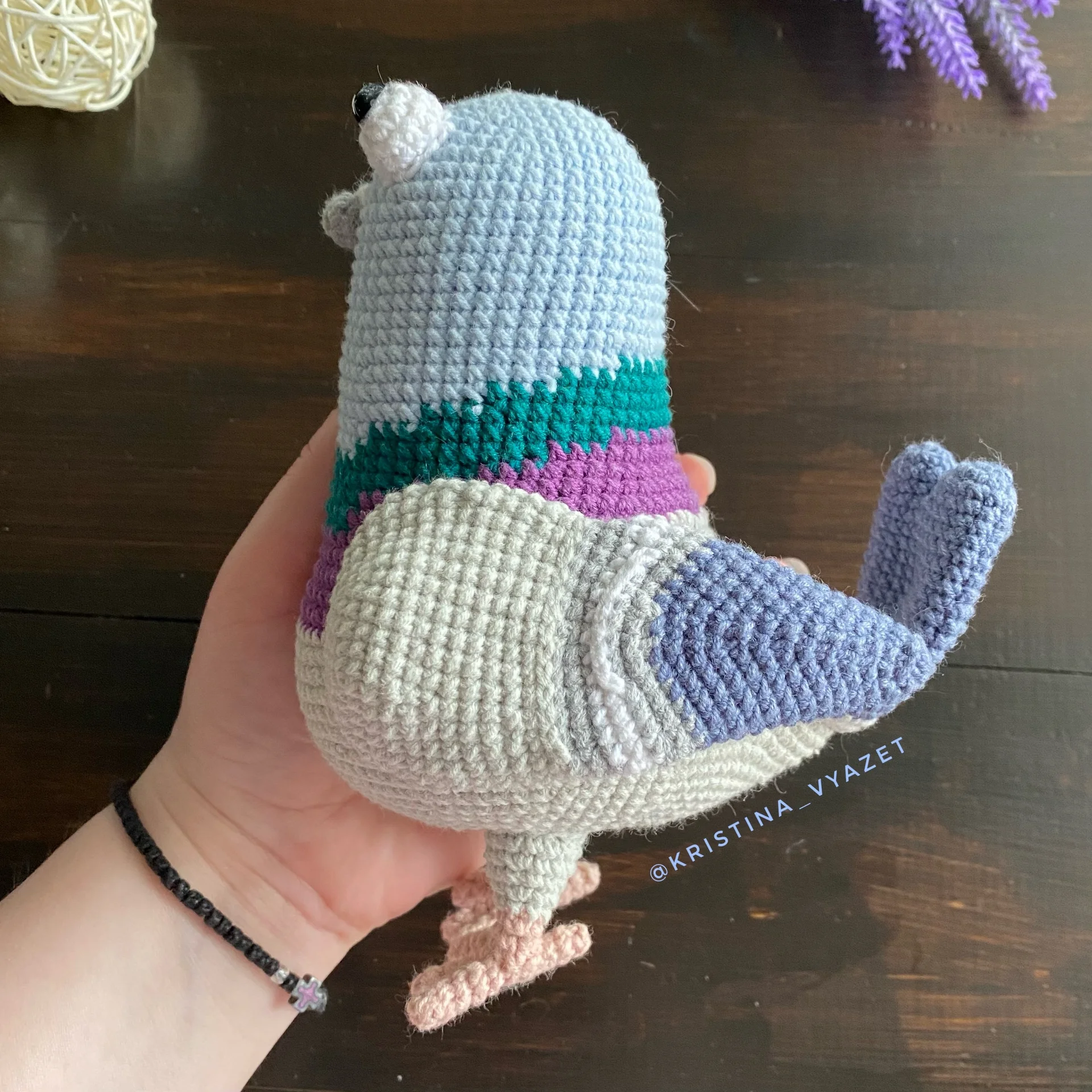 Вязаная игрушка «Голубь» - миниатюра 4