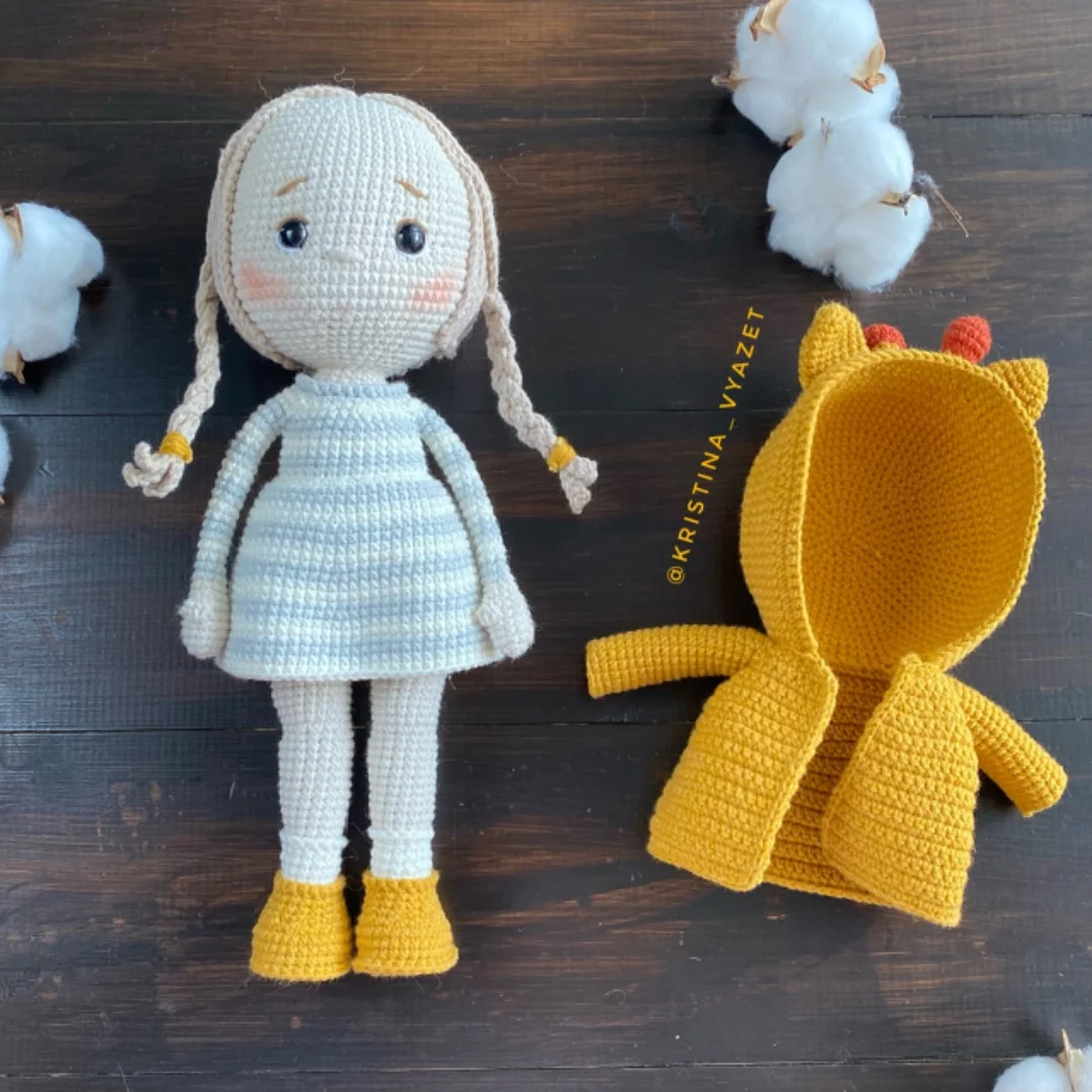 Вязаная игрушка «Кукла Эрин» - миниатюра 3