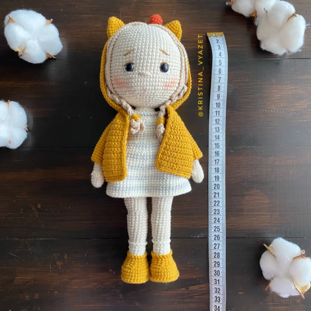 Вязаная игрушка «Кукла Эрин» - миниатюра 5