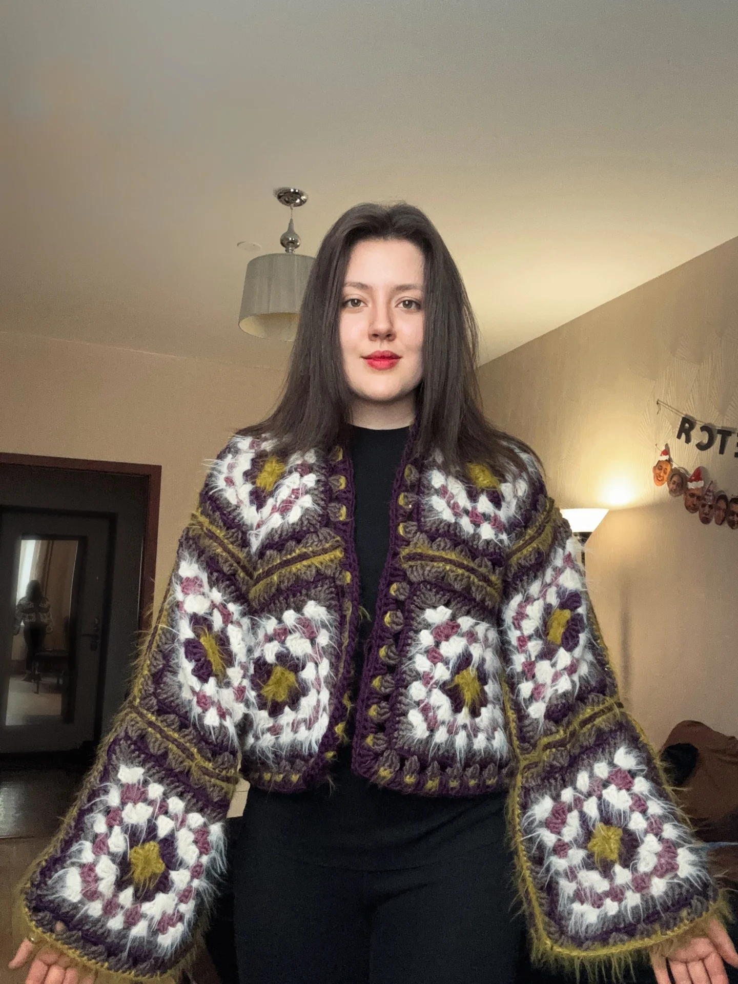 Кардиган бабушкин квадрат Pinterest - изображение 1
