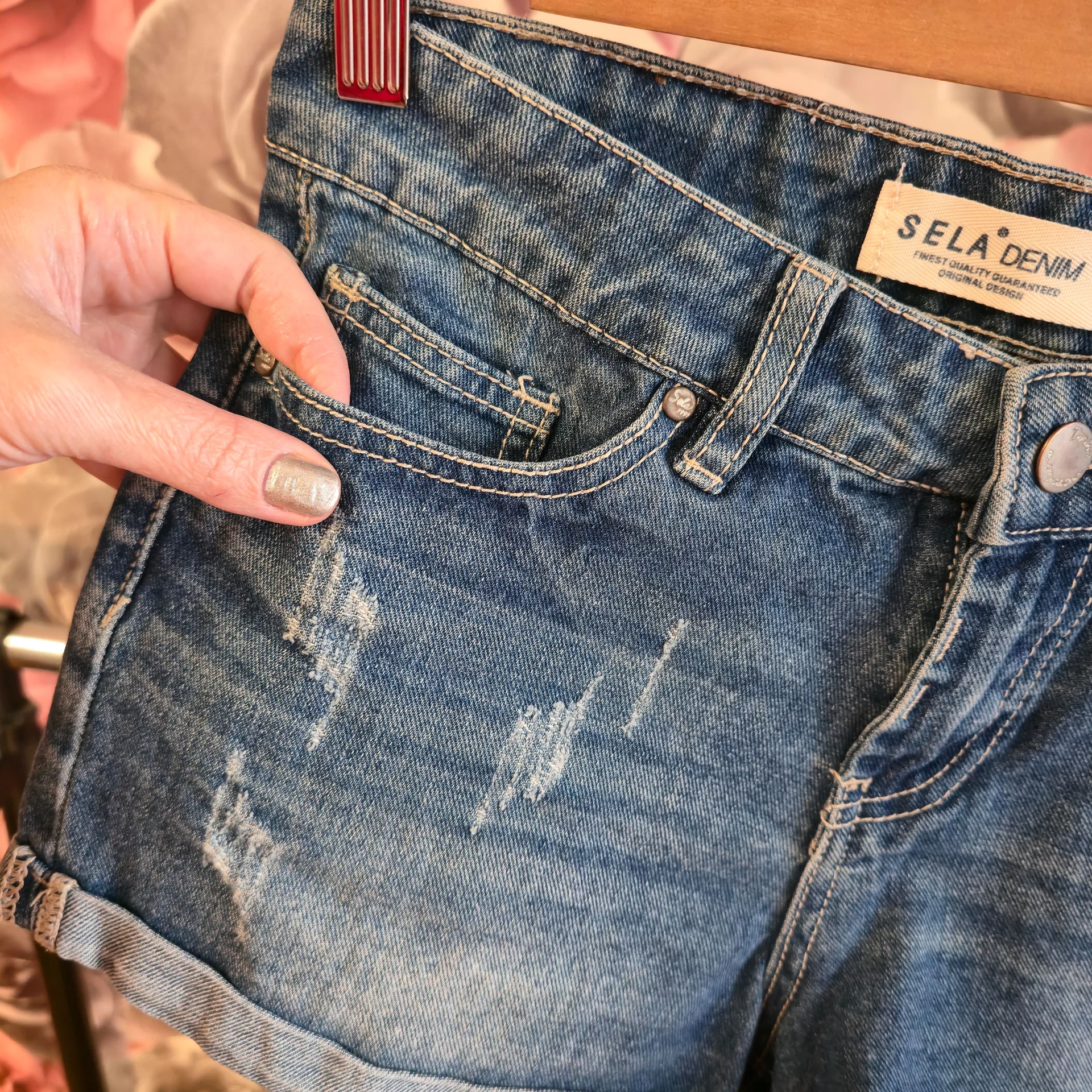 Женские джинсовые шорты Sela denim р.26(40-42) - миниатюра 4