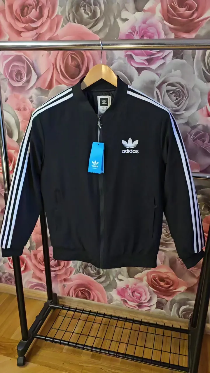Мужская куртка бомбер Adidas M(46) - видео 13