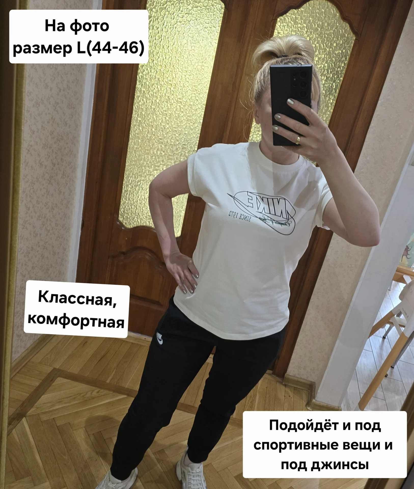 Женская футболка Nike (хлопок) - миниатюра 3
