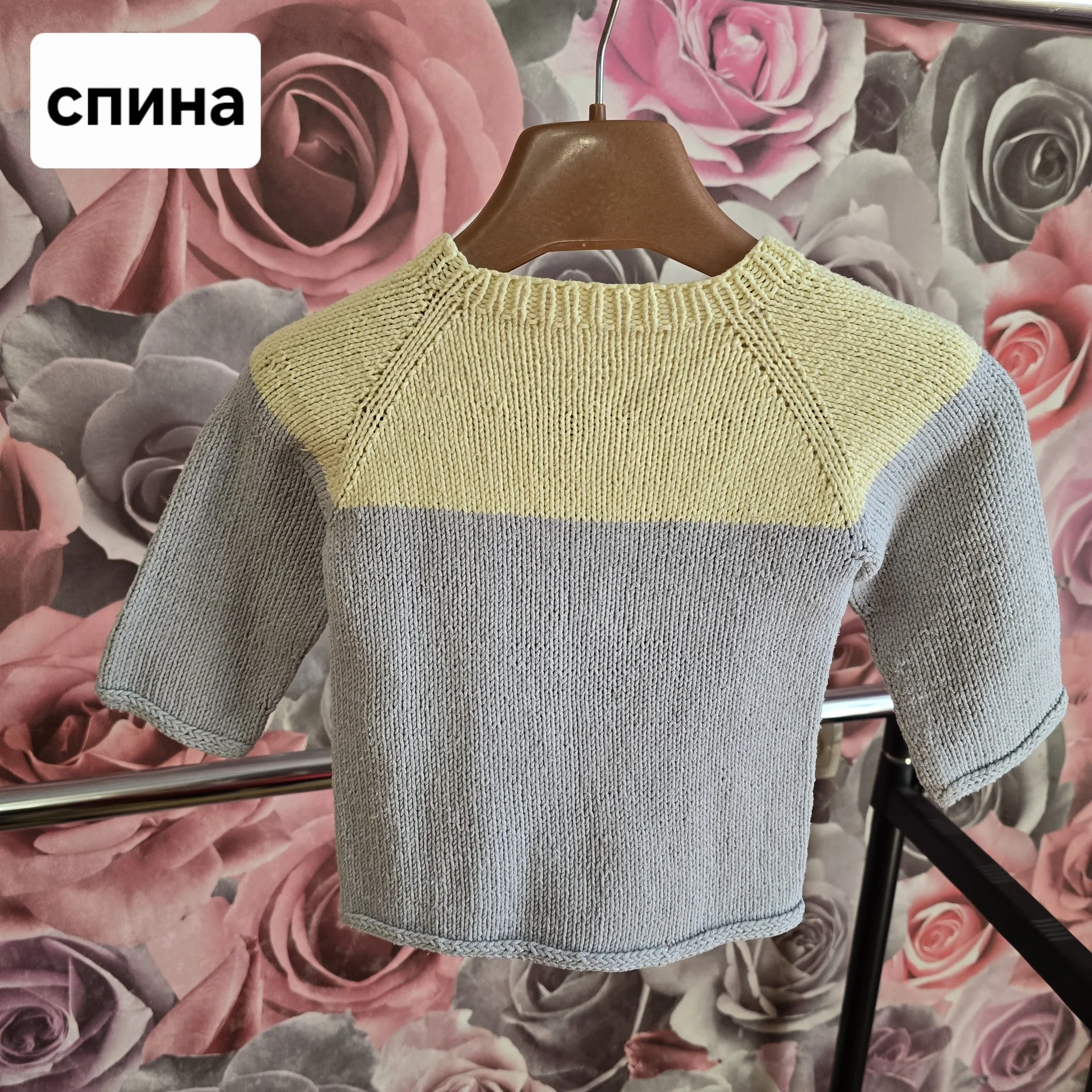 Свитер вязаный на девочку 1-1,5 года - миниатюра 5