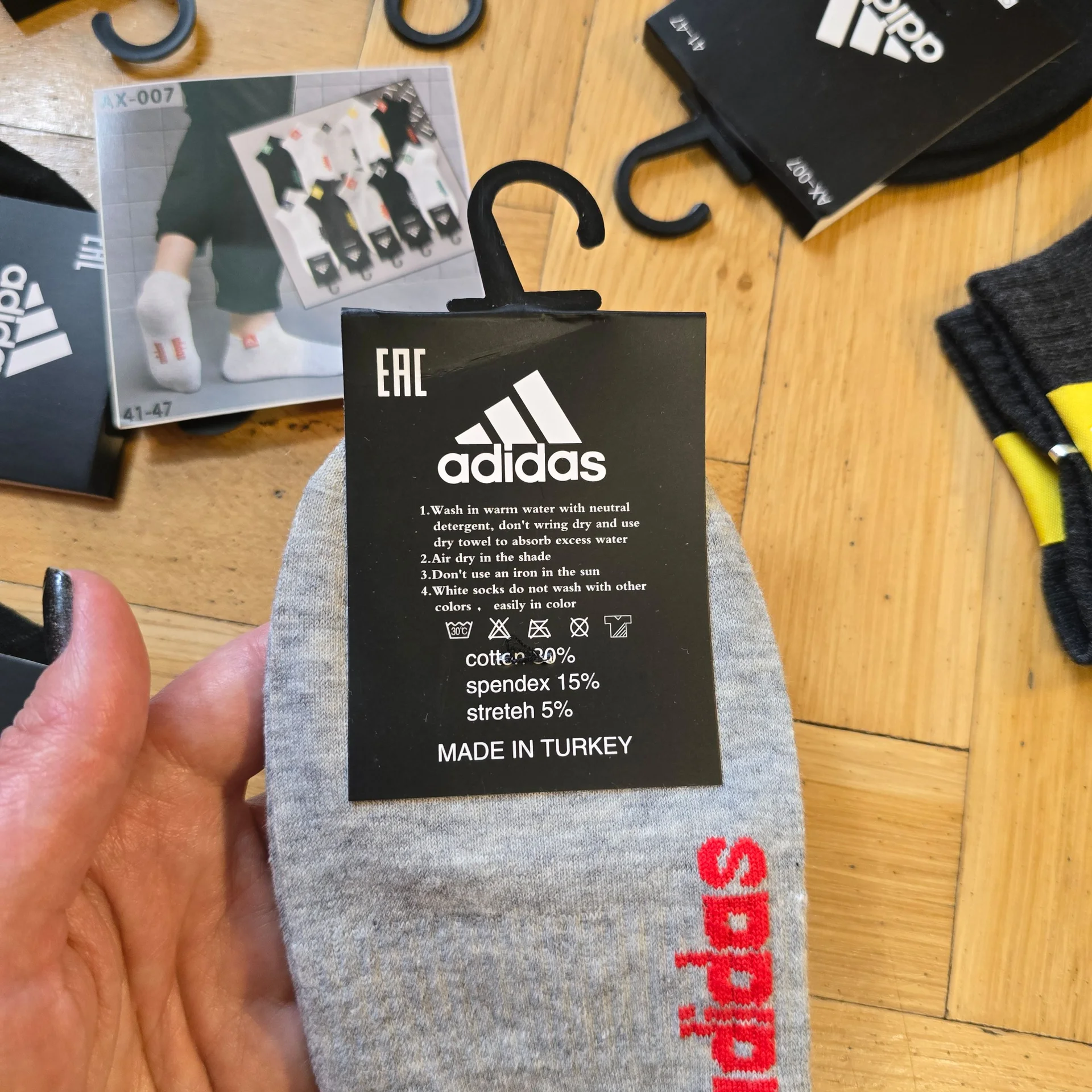 Мужские спортивные носки Adidas - миниатюра 3