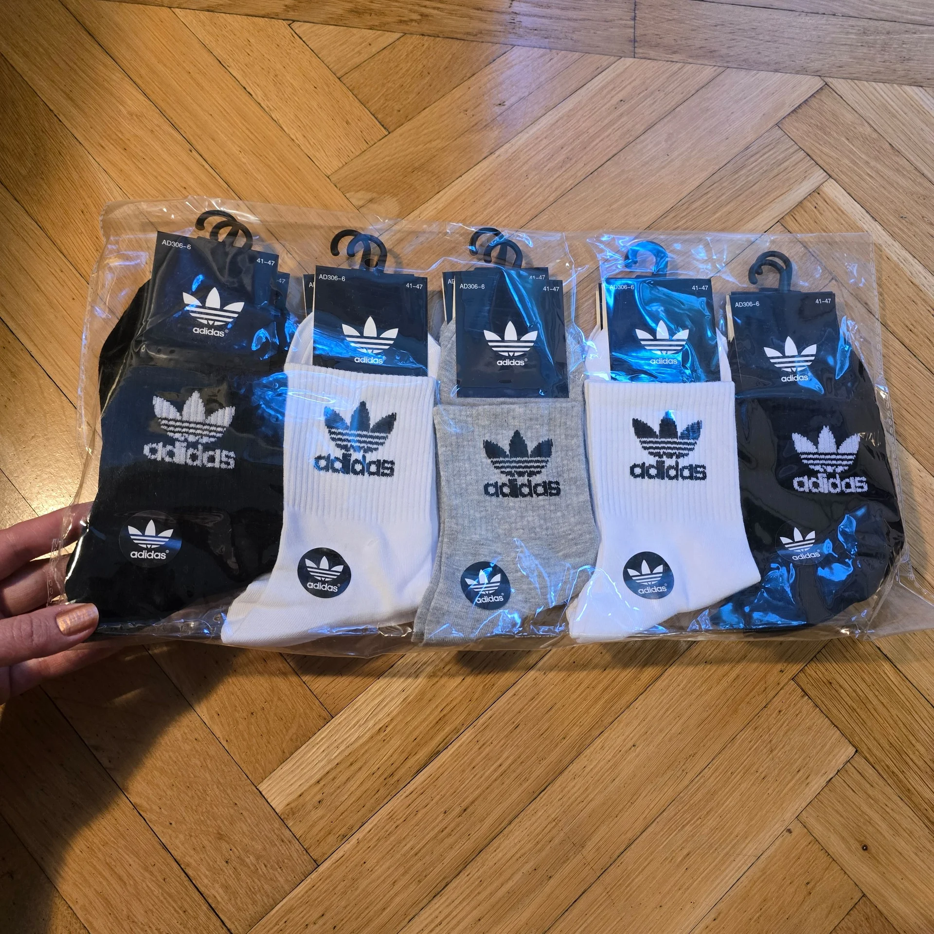 Мужские высокие носки Adidas р.41-47 - миниатюра 5