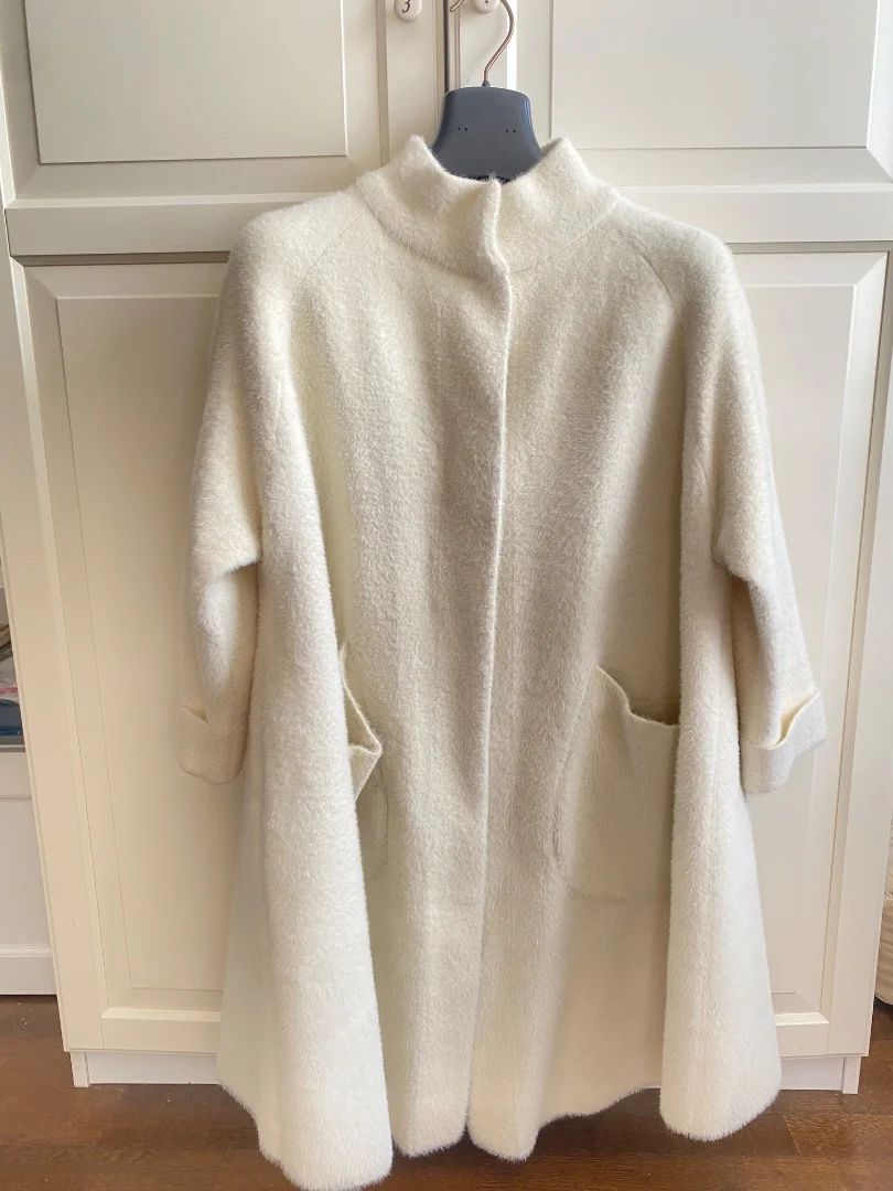 Пальто А силуэт, мягкое и нежное - миниатюра 2
