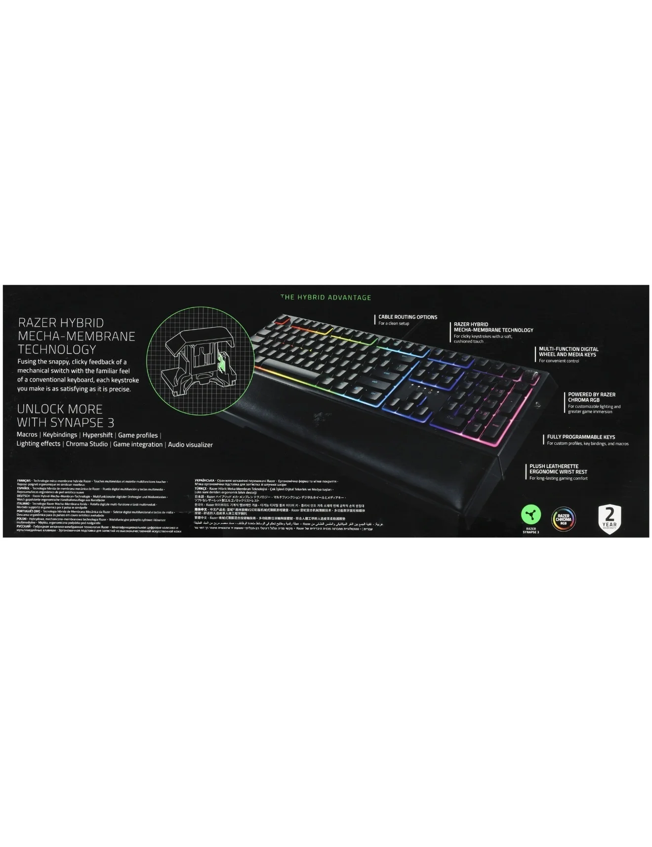 Игровая клавиатура новая Razer Ornata V2 - миниатюра 4