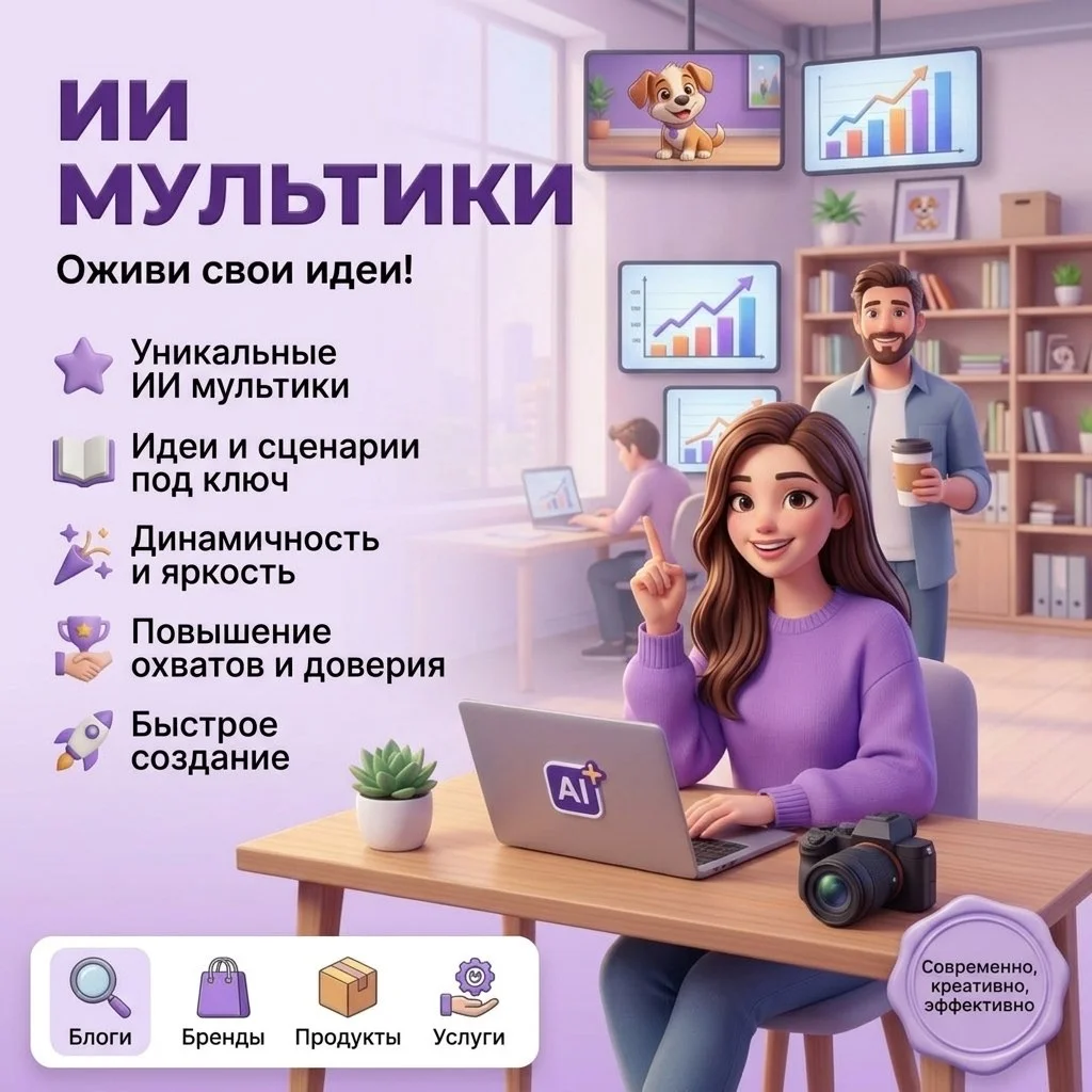 ИИ мультик, фотоссесия, песня, реставрация - изображение 1