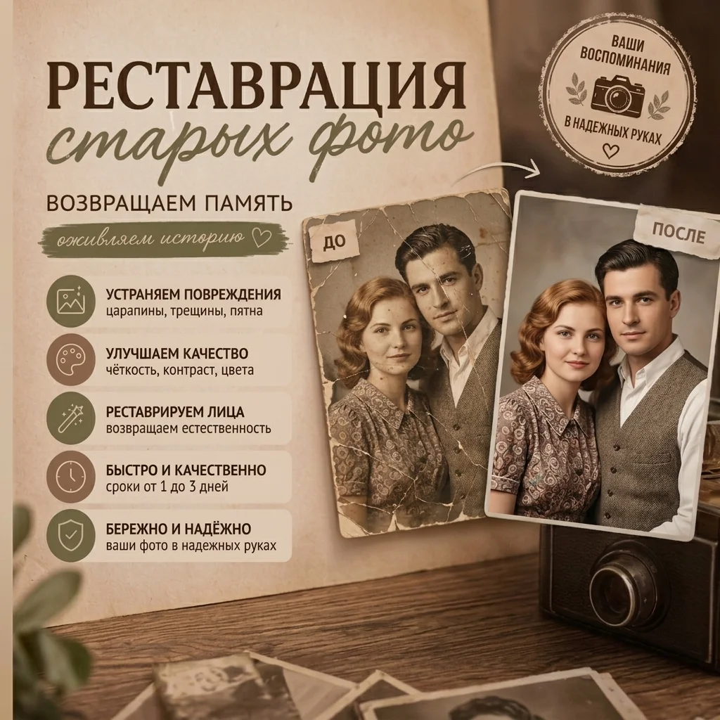 ИИ мультик, фотоссесия, песня, реставрация - миниатюра 3