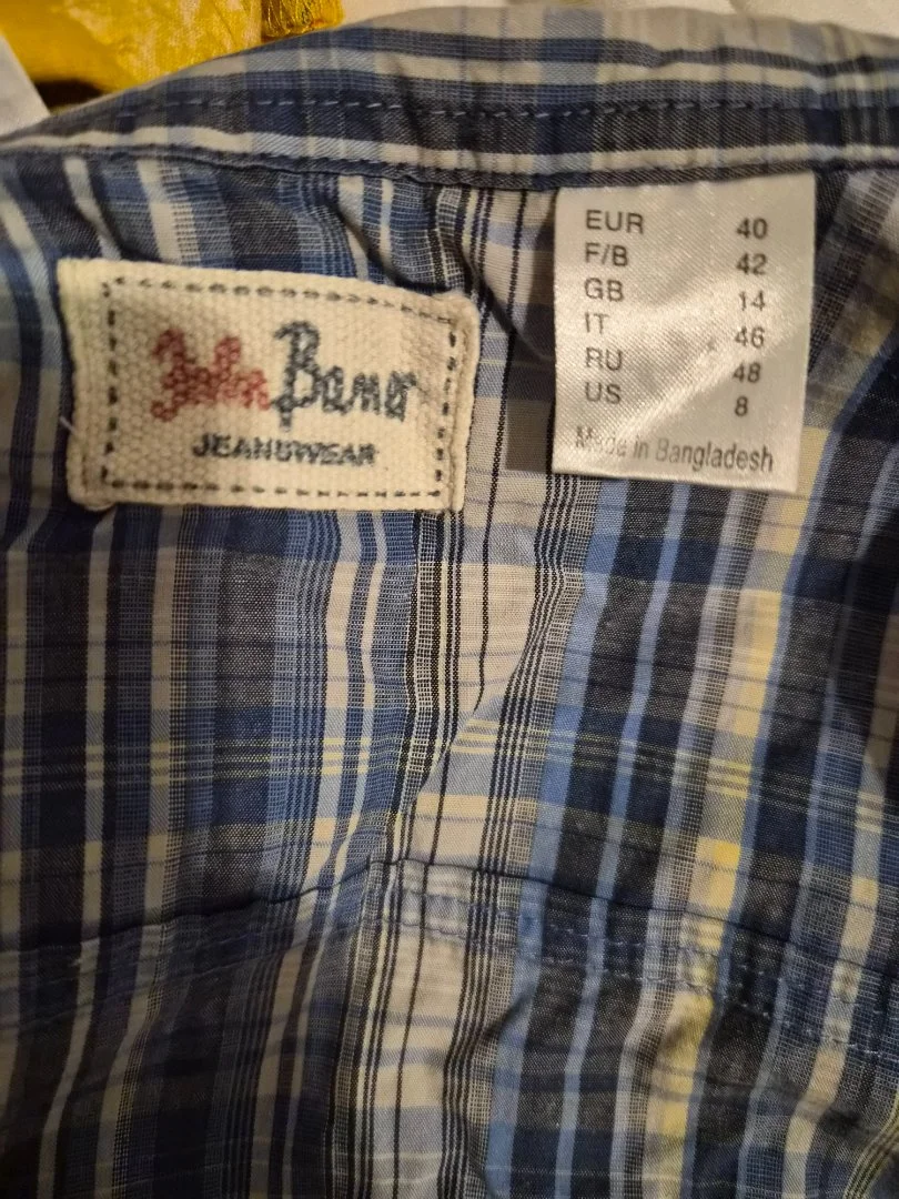 Рубашка хлопок 48р (L) Bonprix, клетка - миниатюра 3