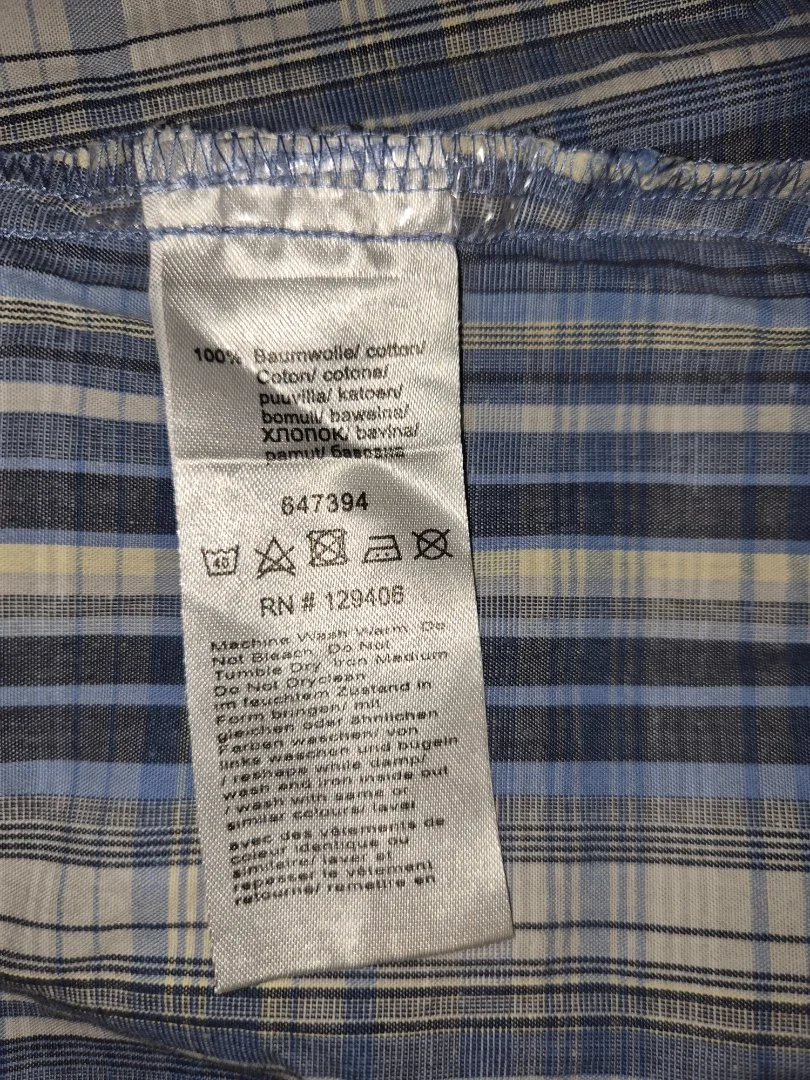 Рубашка хлопок 48р (L) Bonprix, клетка - миниатюра 6