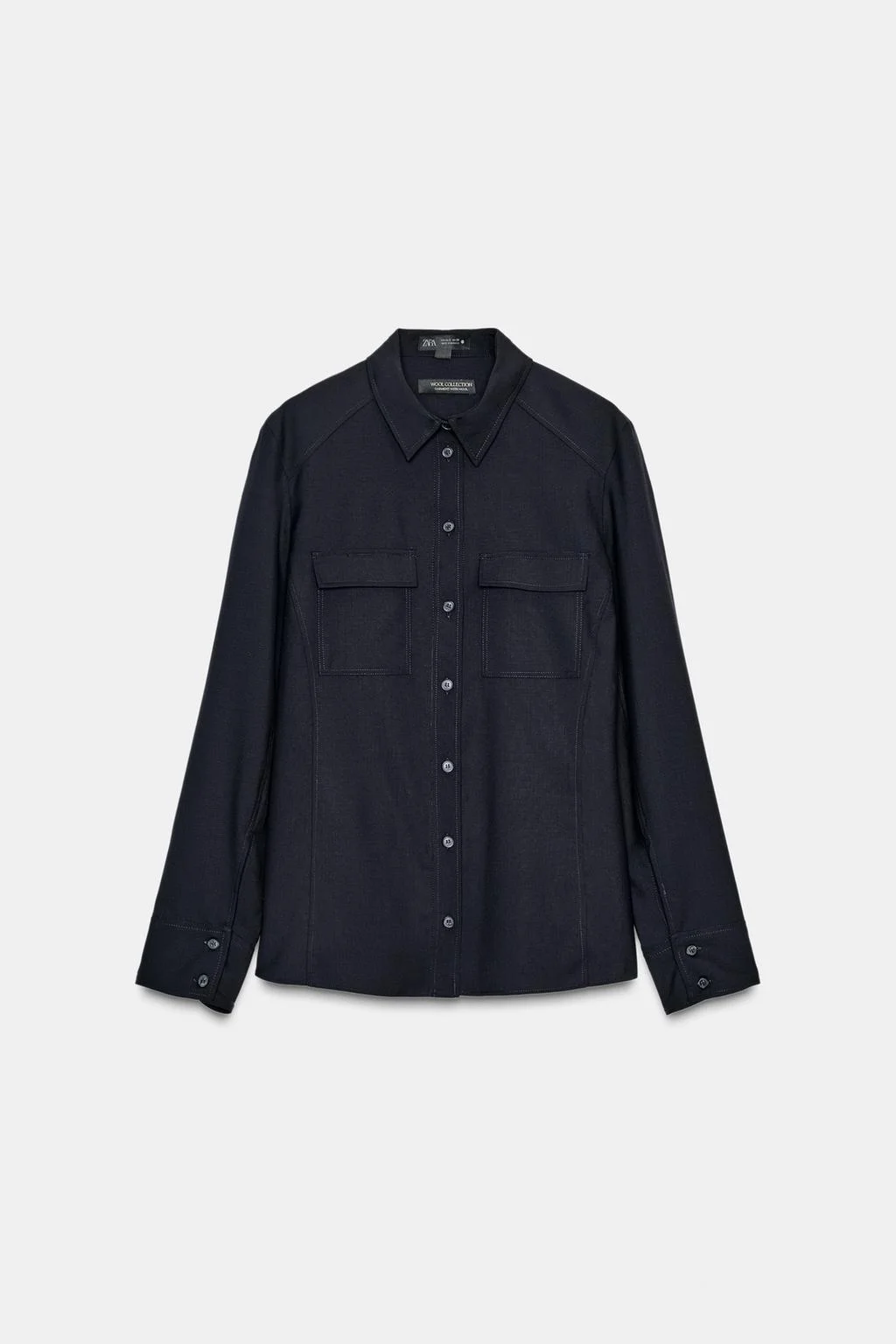 Zara Рубашка из 100% шерсти,новая с биркой - миниатюра 9