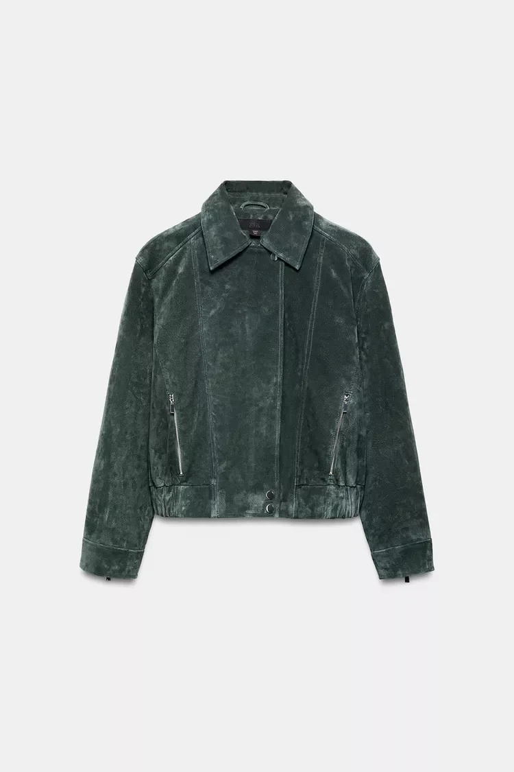 Куртка из 100% замши,zara,новая оригинал - миниатюра 3