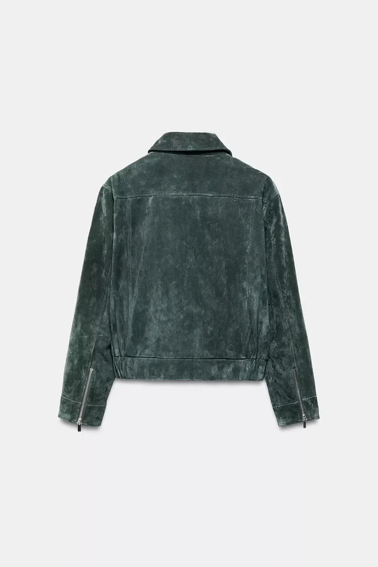 Куртка из 100% замши,zara,новая оригинал - миниатюра 4