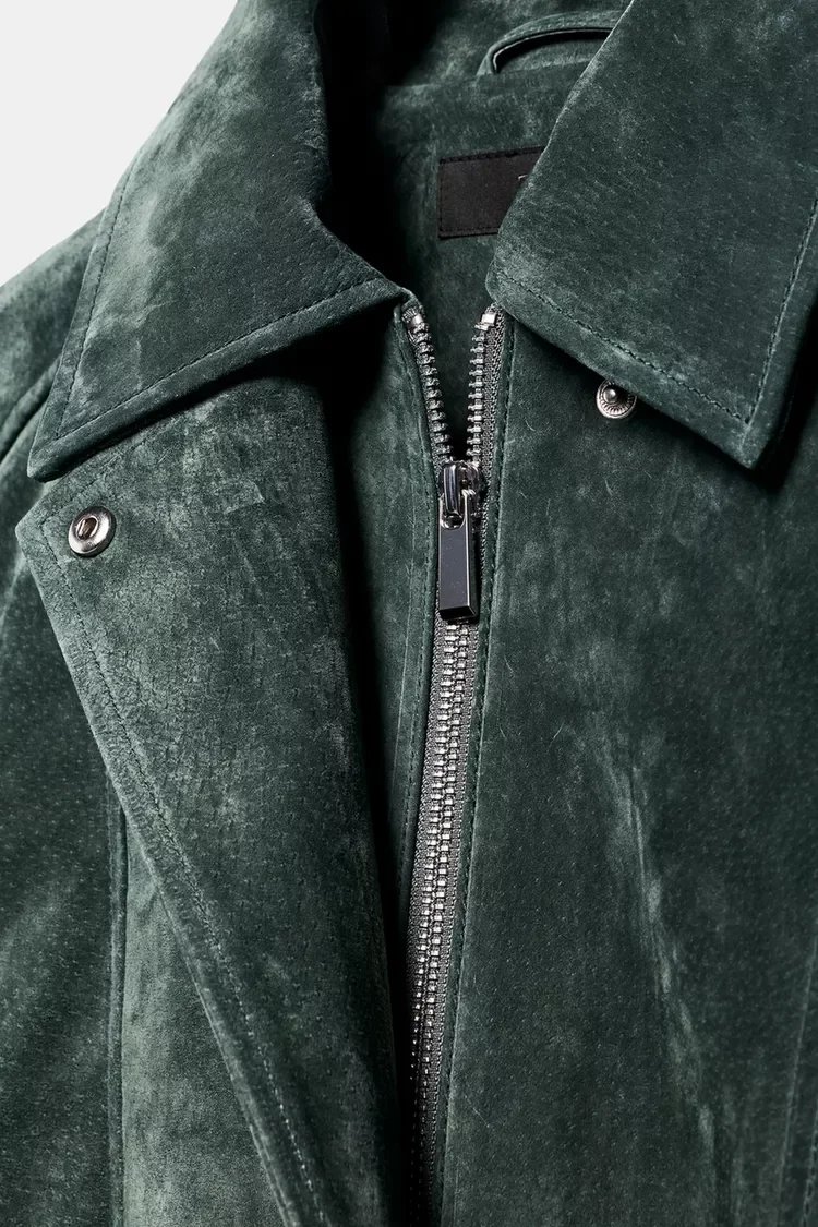 Куртка из 100% замши,zara,новая оригинал - миниатюра 5