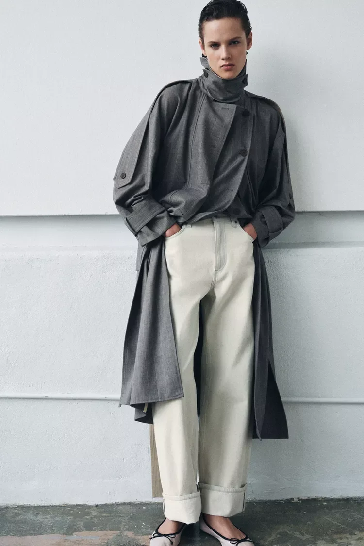 Тренч Zara из шерсти,лимитированная коллекция - миниатюра 8