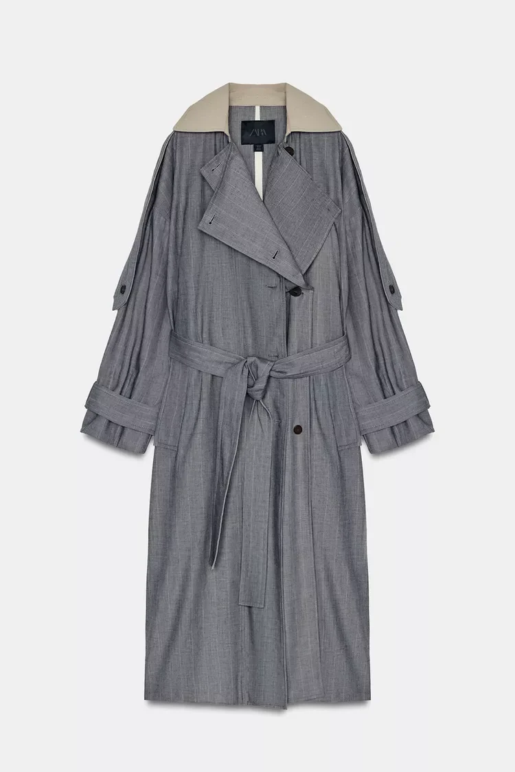 Тренч Zara из шерсти,лимитированная коллекция - миниатюра 10