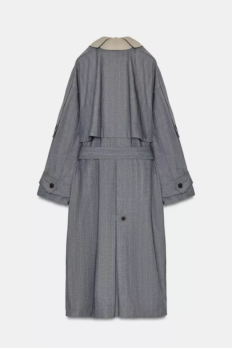Тренч Zara из шерсти,лимитированная коллекция - миниатюра 11