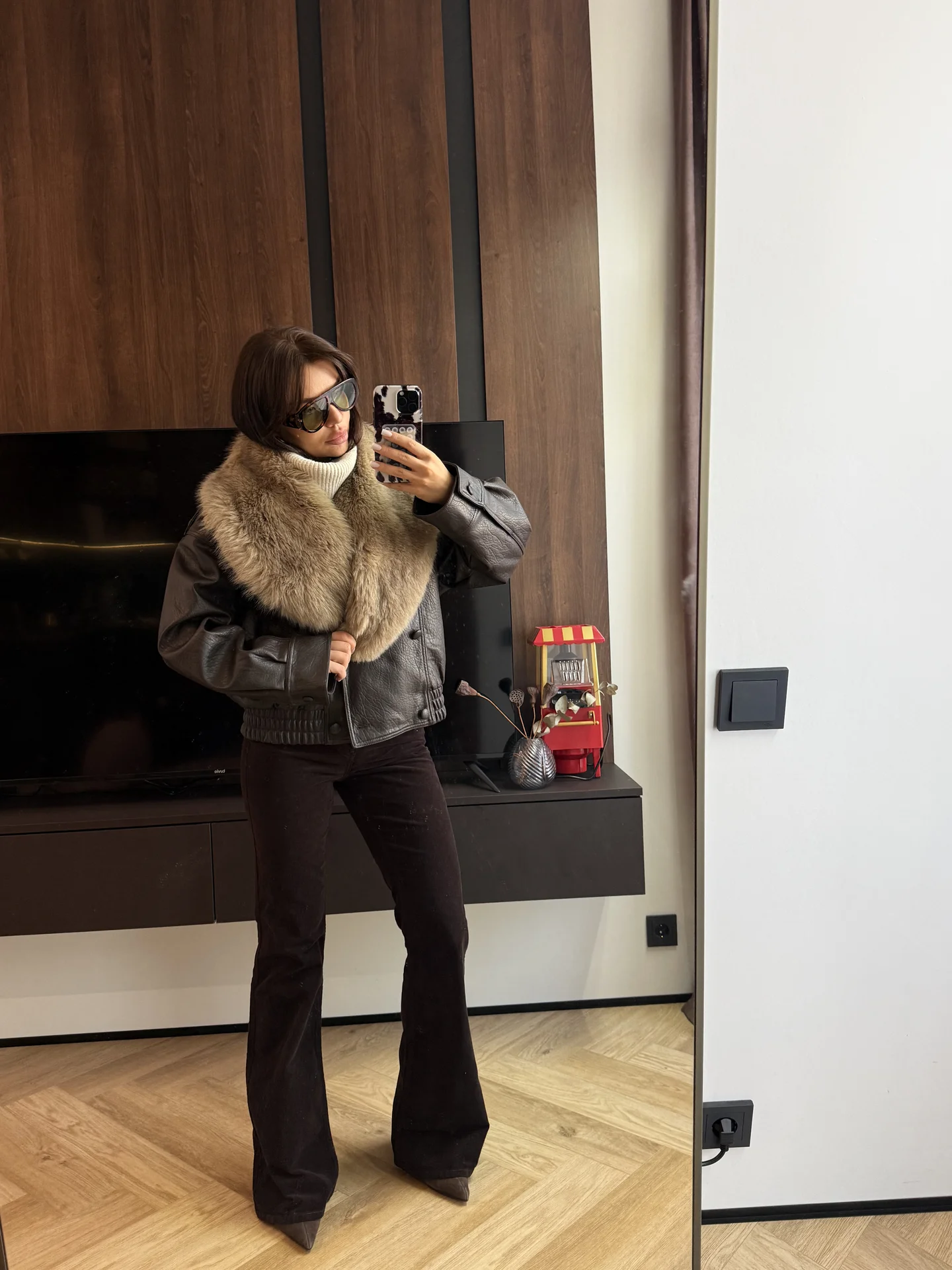 Куртка бомбер Zara с мехом - миниатюра 3