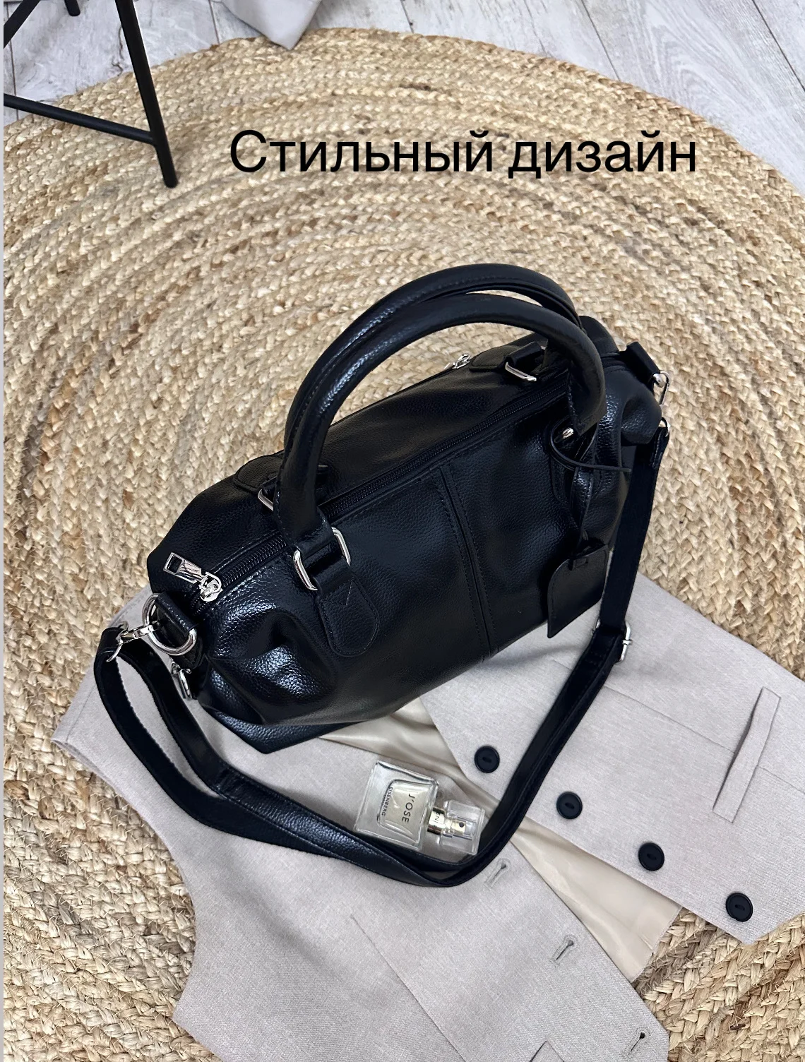 Сумка женская кожаная средняя - миниатюра 4