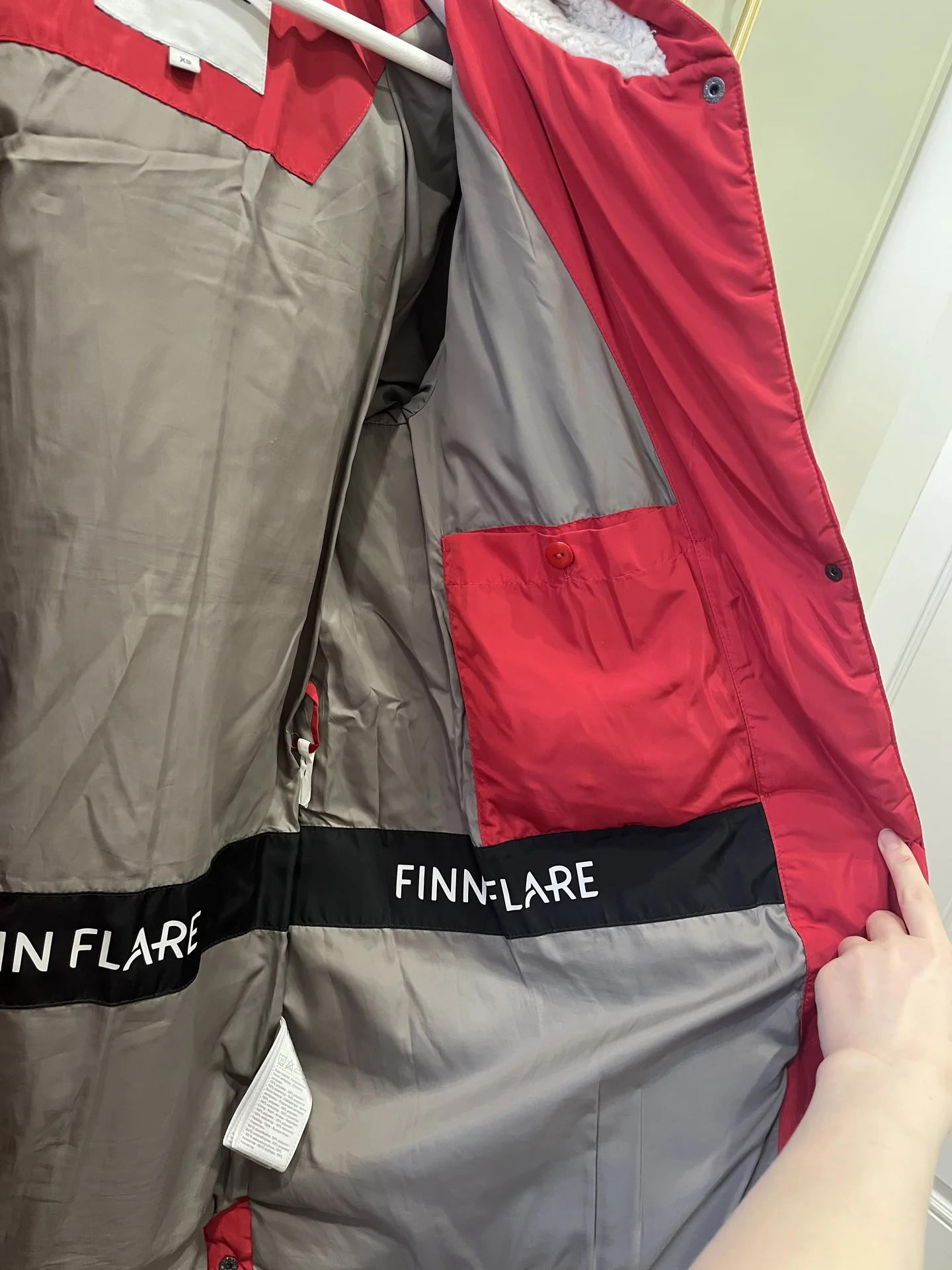 Куртка удлиненная Finn Flare ярко-красная - миниатюра 6