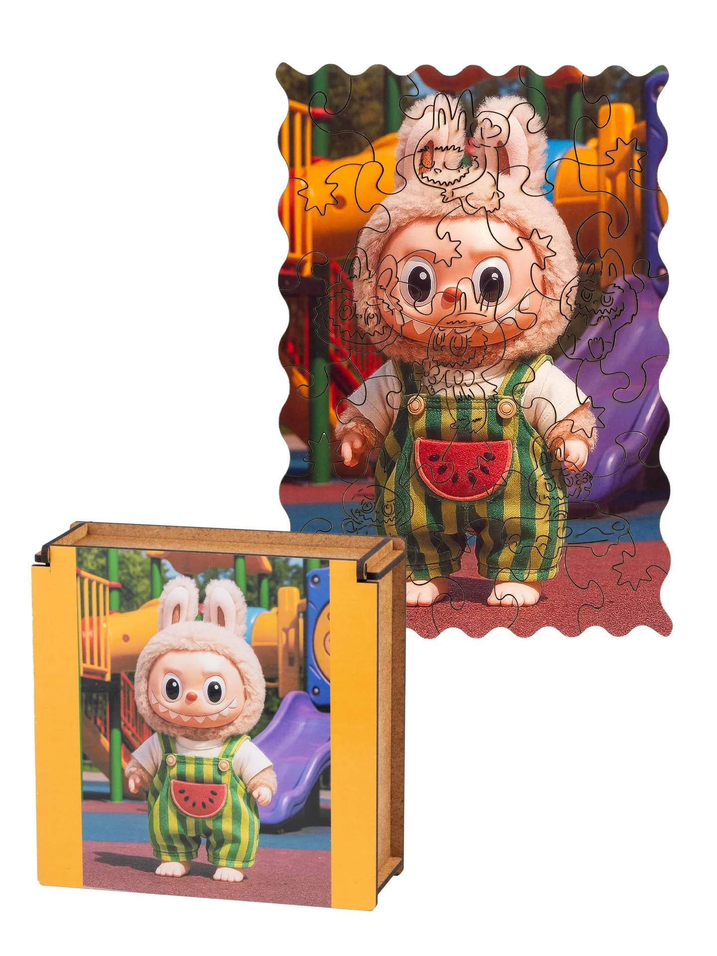 Деревянные фигурные пазлы - миниатюра 2