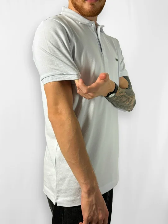 Батник (поло) Lacoste Классика Белый Турция - миниатюра 4