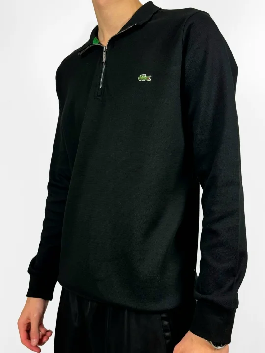 Джемпер Полузамок Lacoste Черный Турция - миниатюра 4