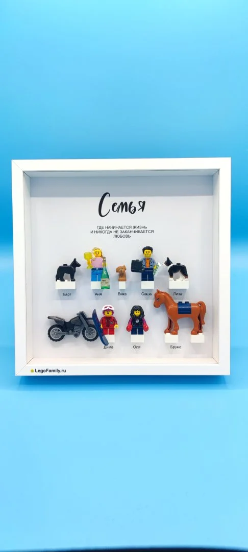 Lego человечки в рамке – семейный декор с душой - миниатюра 3