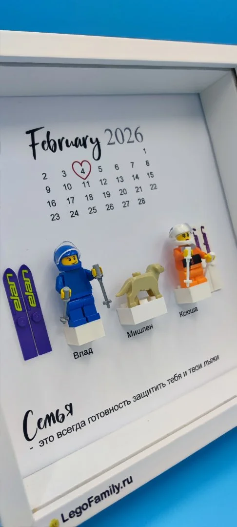 Lego человечки в рамке – семейный декор с душой - миниатюра 5
