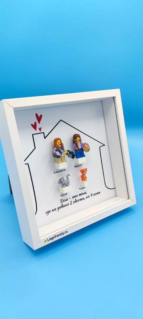 Lego человечки в рамке – семейный декор с душой - миниатюра 7