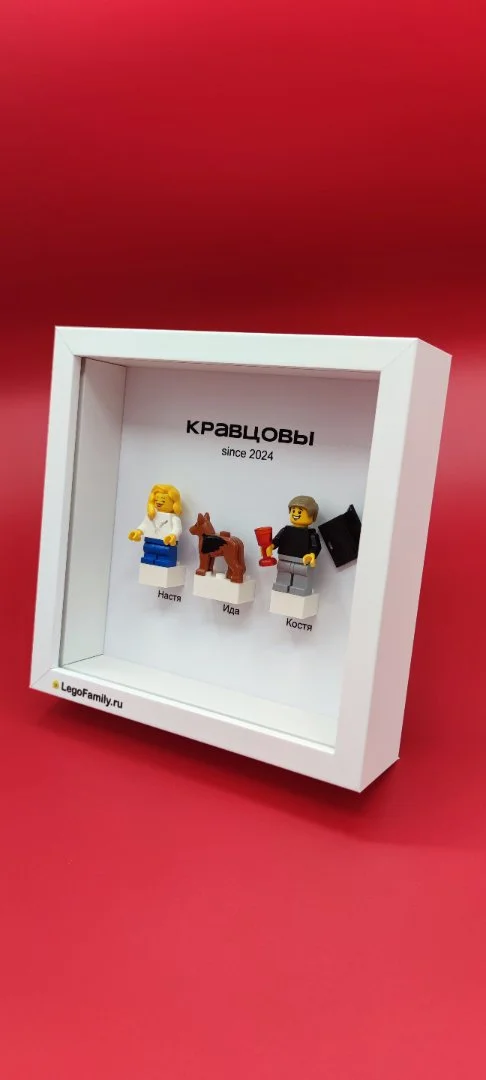 Lego человечки в рамке – семейный декор с душой - миниатюра 8