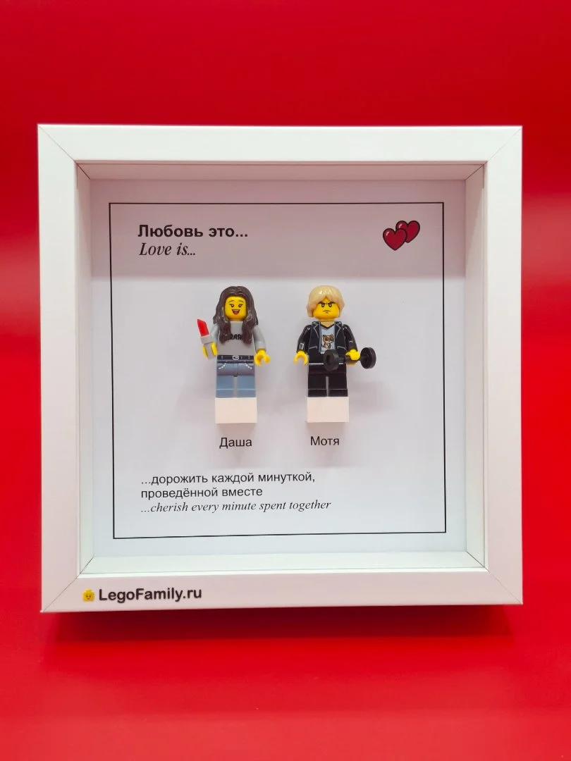 Lego человечки в рамке – семейный декор с душой - миниатюра 9