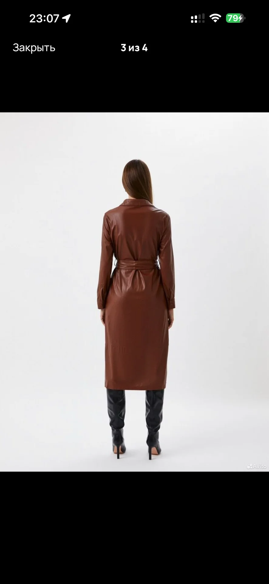 Платье pinko коричневое - миниатюра 3