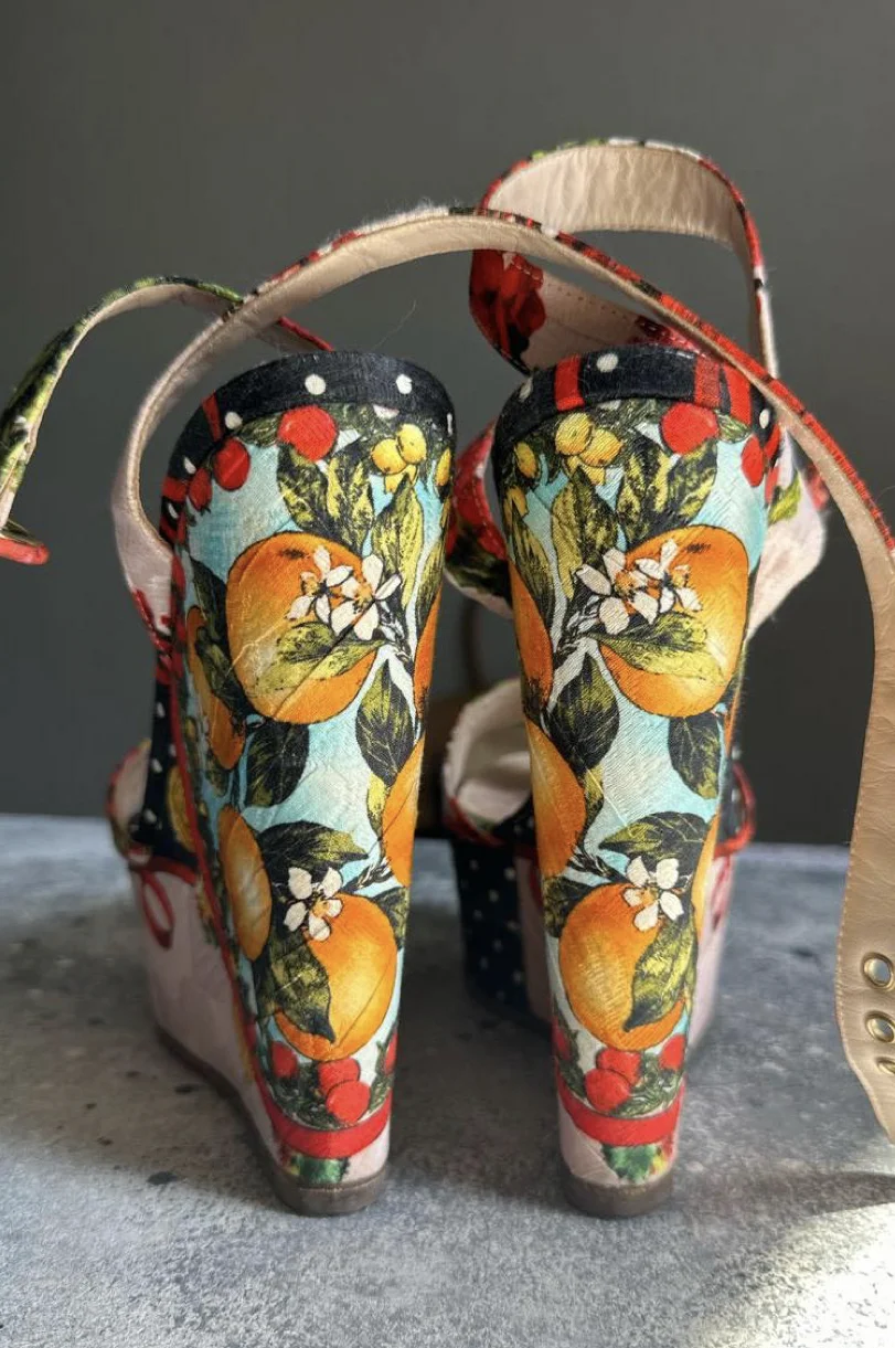 Босоножки на танкетке DOLCE GABBANA оригинал - миниатюра 3