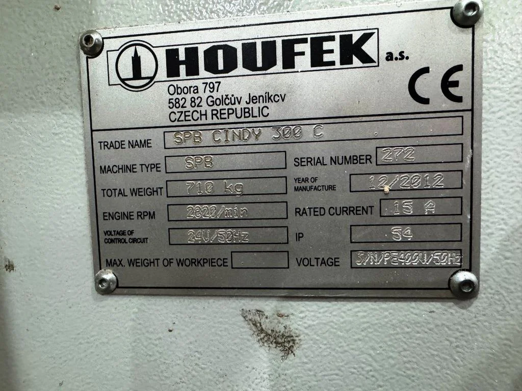 Консольный шлифовально-калибровальный станок Houfek Cindy SPB 300 - миниатюра 6