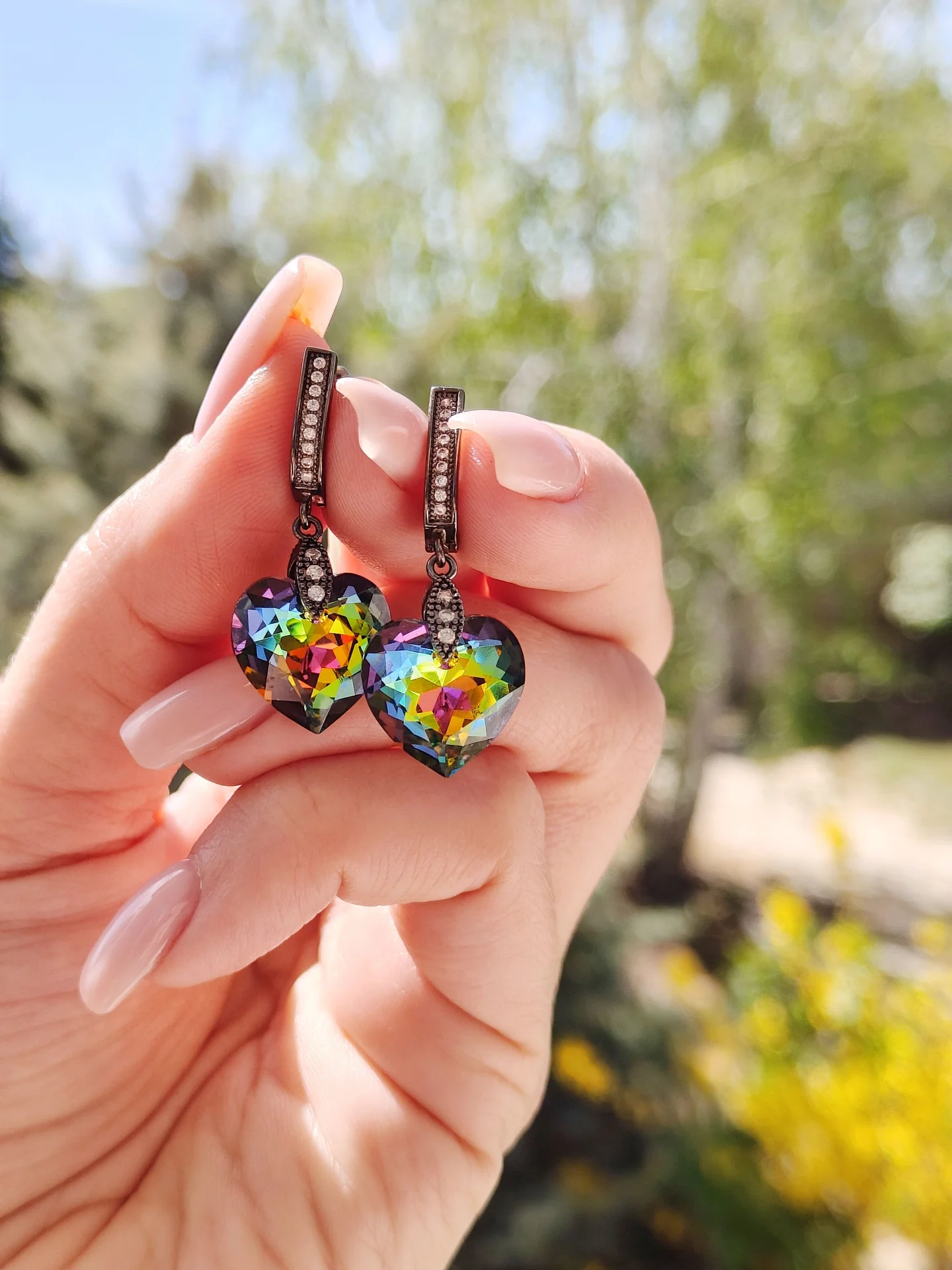 Серьги ручной работы с кристаллами Swarovski - изображение 1